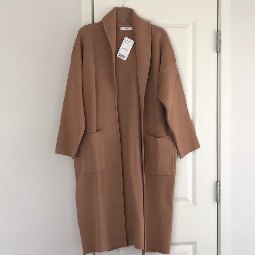 NWT knitted fabric coat from Mango